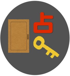 扉と鍵と占を使ってロゴを作る